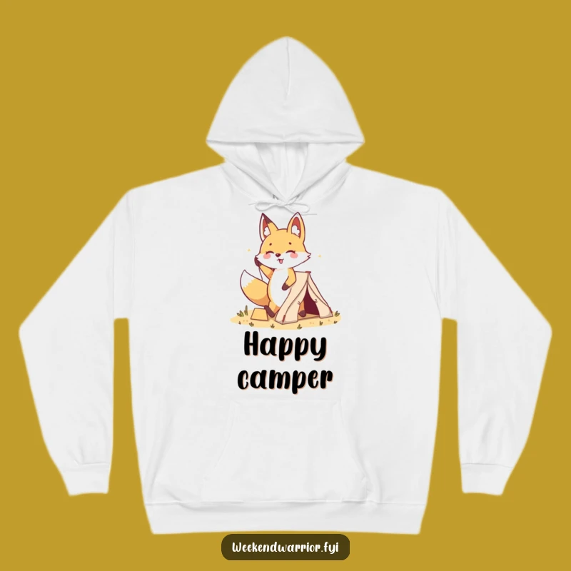 Cozy Funny Kawaii Fox Hoodie - Warm & Cheerful Camping Gear