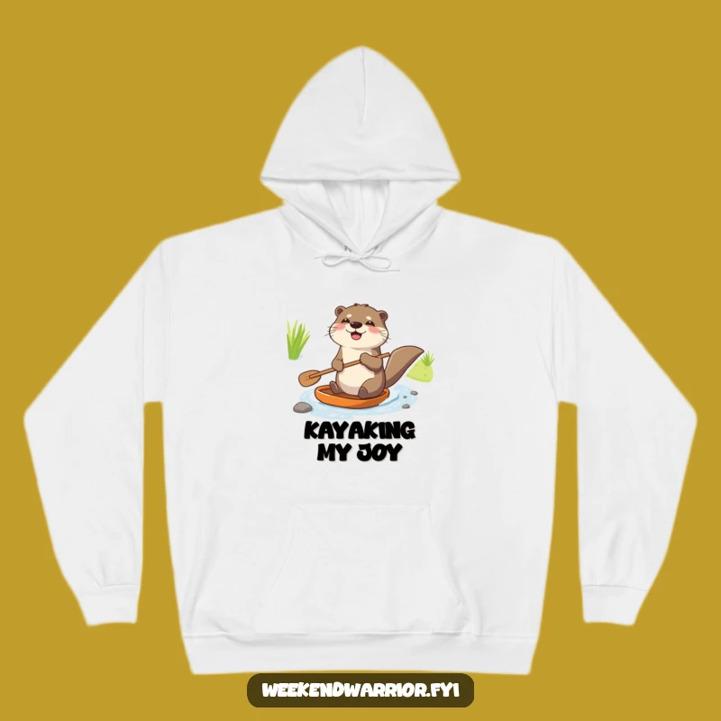 Funny Joyful Otter Hoodie: Cozy River Adventure
