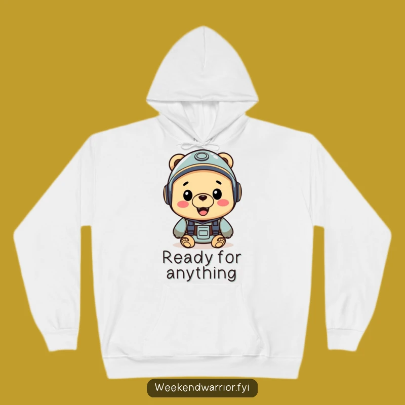 Funny Adventure Bear Hoodie - Cozy Cheerful Explorer Wear Gift