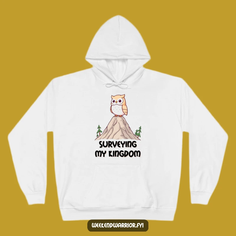 Cozy Funny Wise Owl Hoodie - Mountain View Surveying Comfort