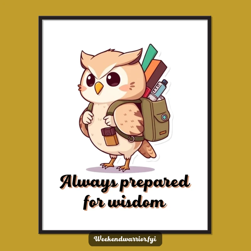 Curious Owl Art: Free Printable Adventure Wall Decor Downloadable Gift