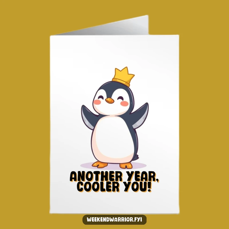 Free Printable Birthday Card: Proud Penguin Achievement, Funny Downloadable Gift