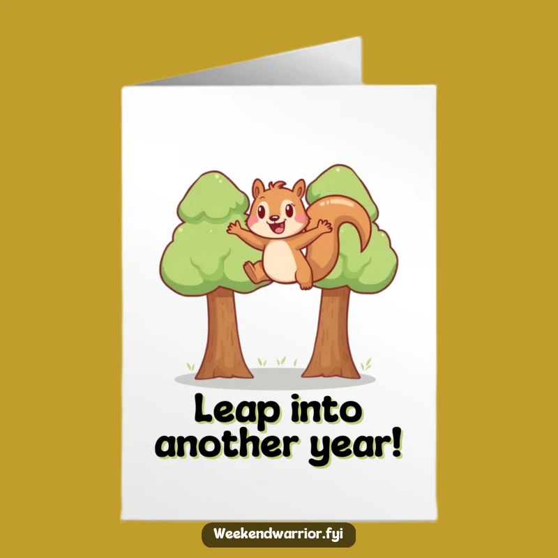 Free Printable Squirrel Birthday Card Funny Downloadable Gift for Energetic Fun Lovers