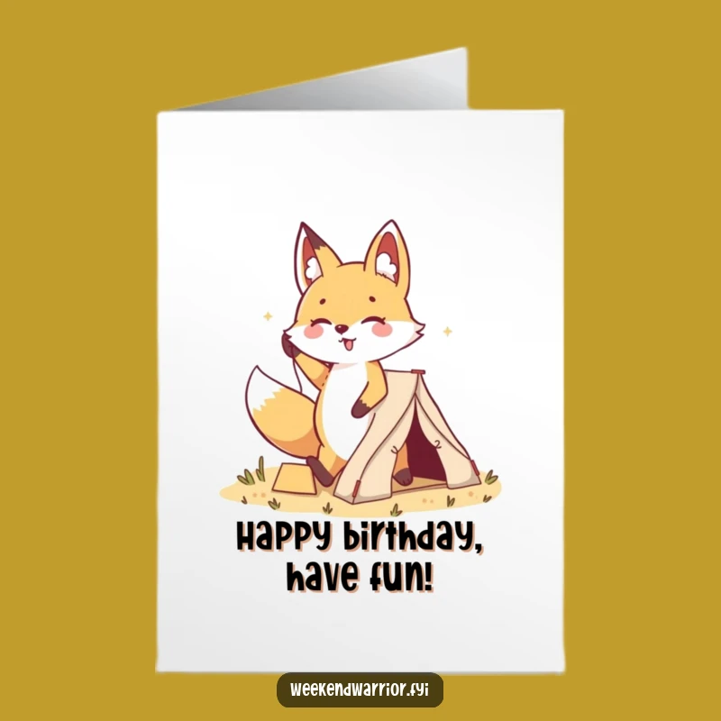 Free Printable Birthday Card: Adventurous Fox, Fun Downloadable Gift!