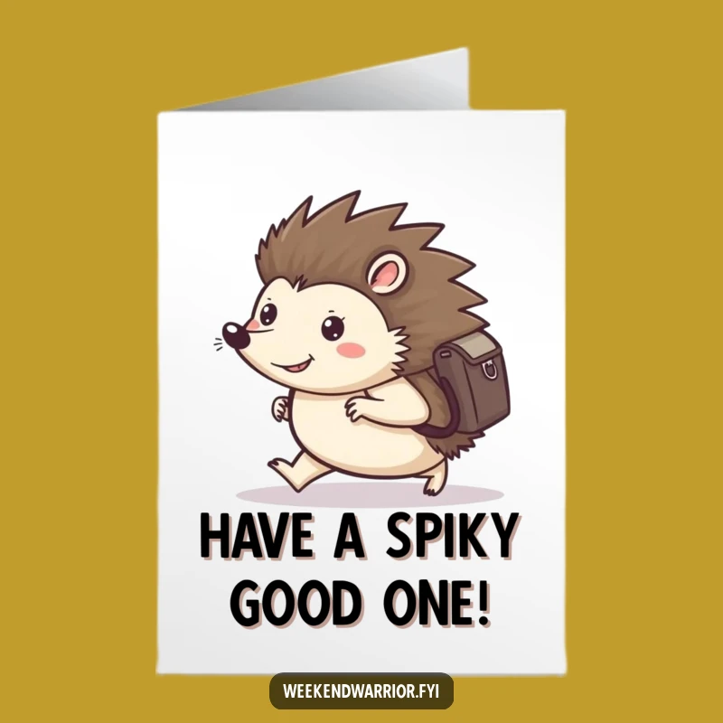 Journey On! Free Printable Birthday Card - Hedgehog's Funny Adventure Gift!