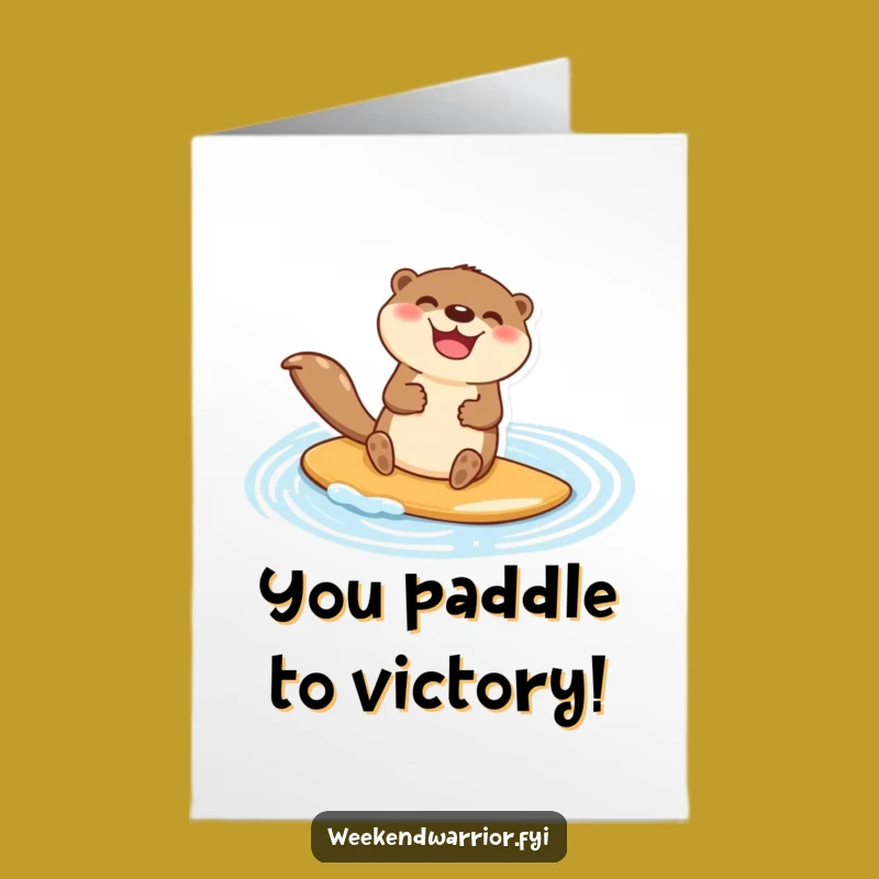 Free Printable Congrats Card: Otter on Board - Funny Downloadable Achievement Gift