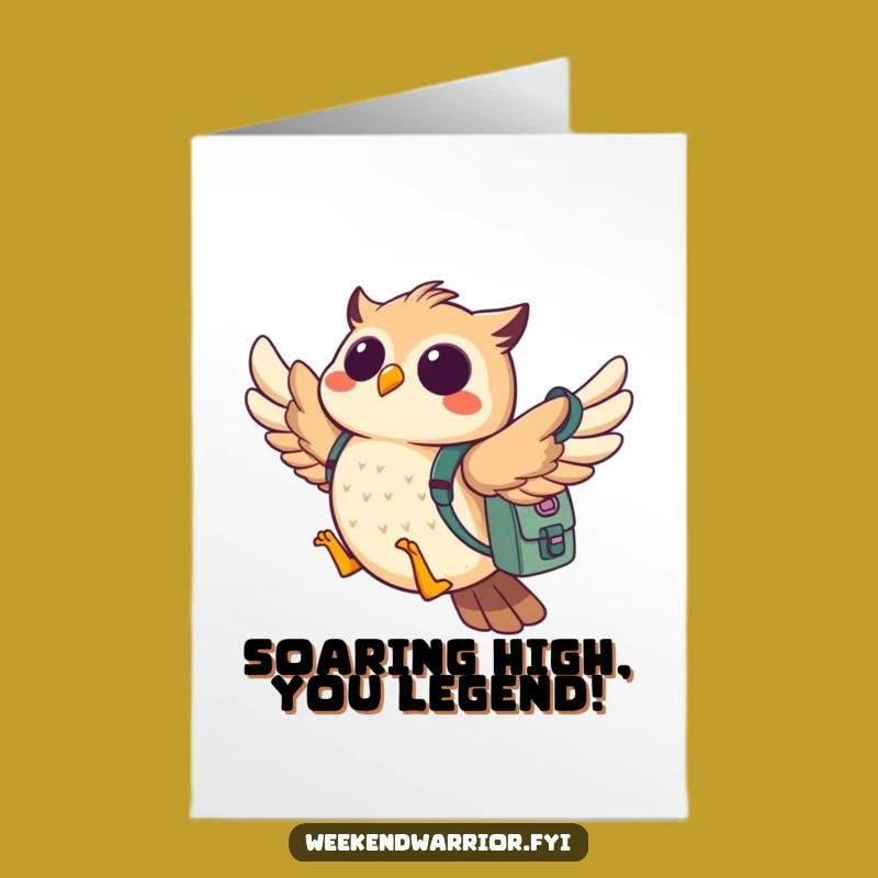 Free Printable Congrats Card: Owl's Journey Funny Downloadable Achievement Gift