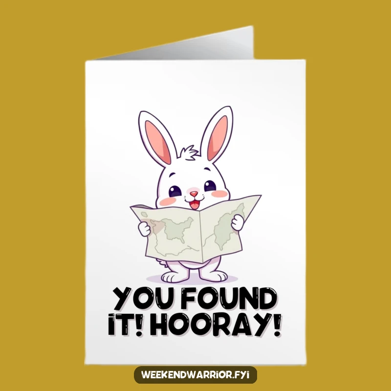 Free Printable Congrats Card: Bunny Navigator, Success Map Downloadable!