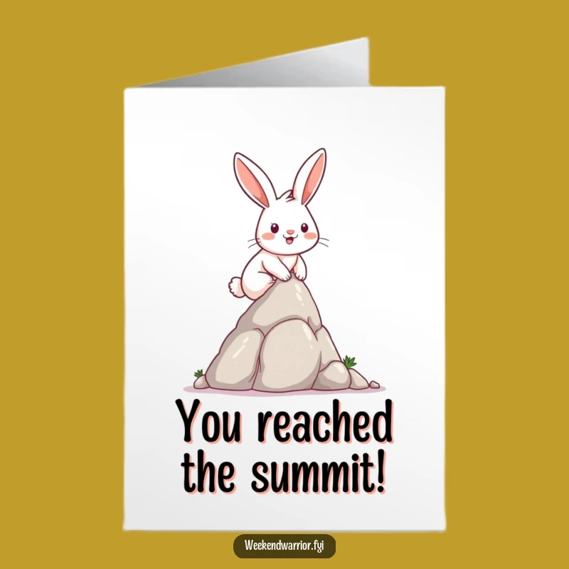 Free Printable Rabbit Congrats Card Funny Downloadable Gift for Achievement Success