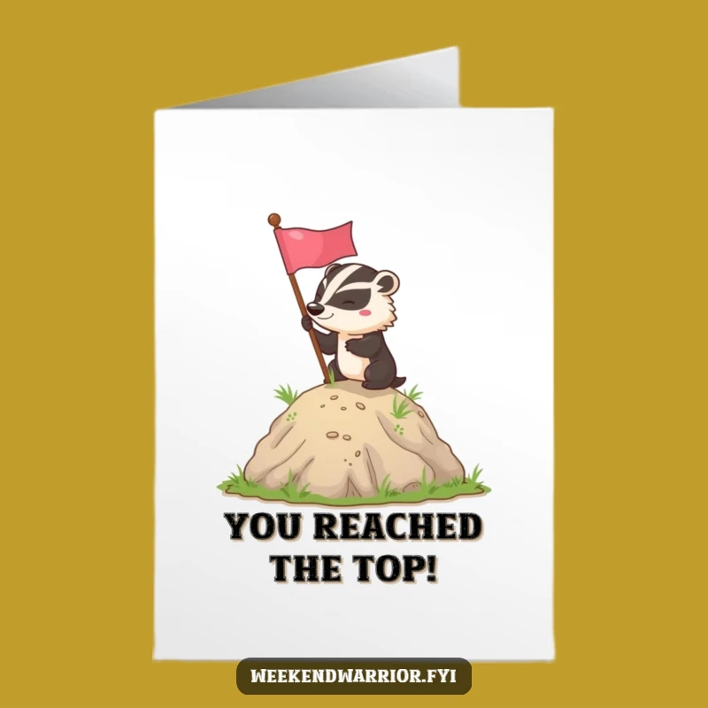 Free Printable Congrats Card: Badger Flag Mission - Funny Downloadable Success!