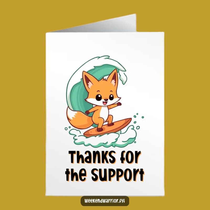 Free Printable Thank You Card: Fox Thanks You! Downloadable Grateful Humorous Gift