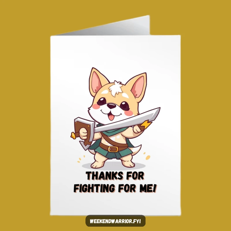 Funny Free Printable Thank You Card: Dog's Mighty Thanks!