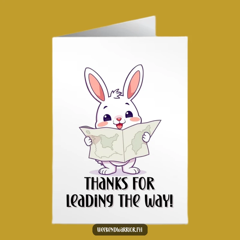Free Printable Thank You Card: Bunny Navigator, Grateful Journey Downloadable!