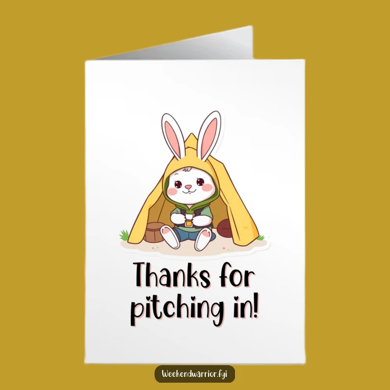 Funny Free Printable Thank You Card: Rabbit's Camp Thank You!