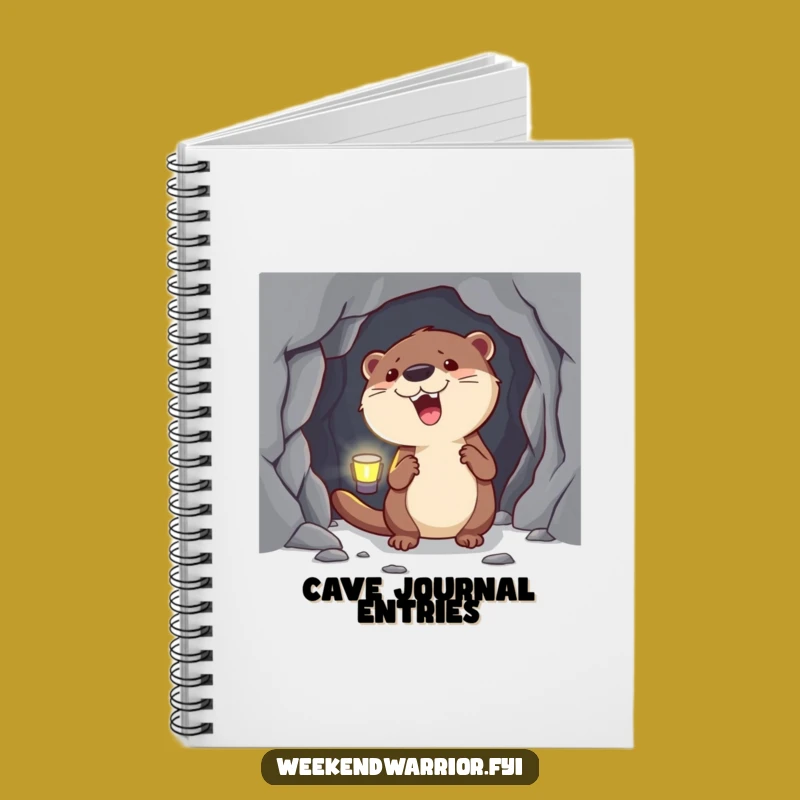 Funny Otter Cave Explorer Notebook: Hilarious Headlamp Journal, Perfect Gift