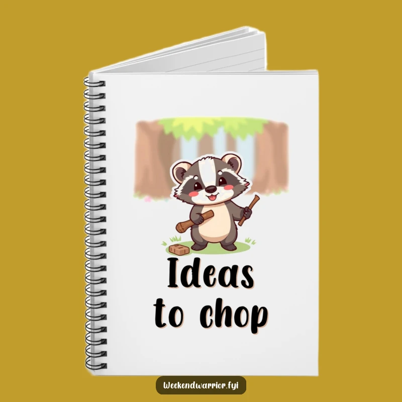 Funny Badger's To-Do List Notebook - Hilarious Taskmaster Gift