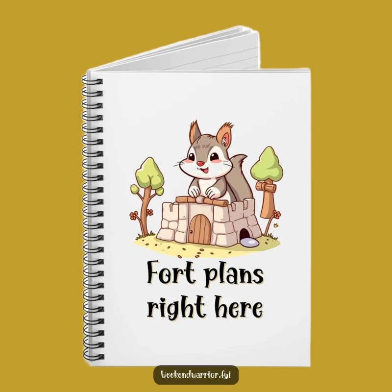 Funny Builder Notebook: Plan Projects with a Determined Squirrel!