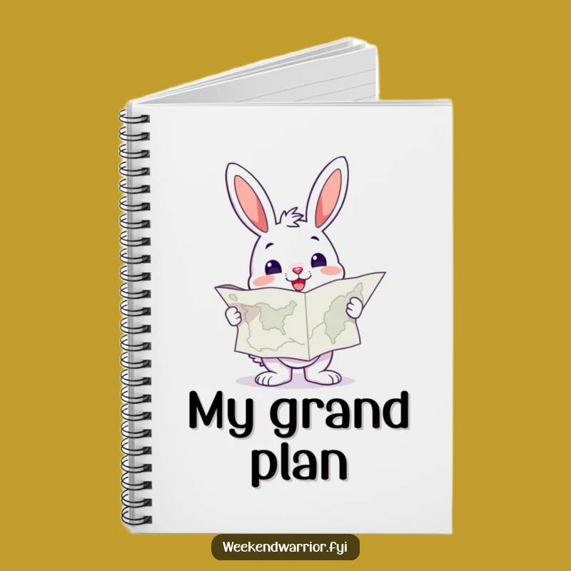 Funny Bunny Map Notebook: Cheerful Explorer's Journal, Perfect Gift
