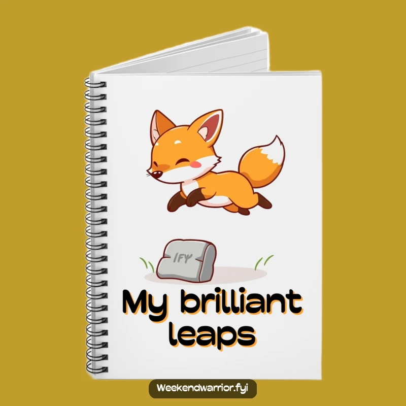 Funny Cheerful Fox Notebook: Jot Down Your Playful Ideas!