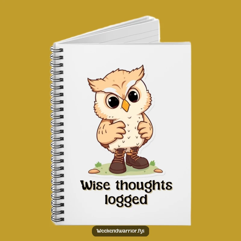 Funny Curious Owl Hiking Notebook, Plan Your Next Expedition