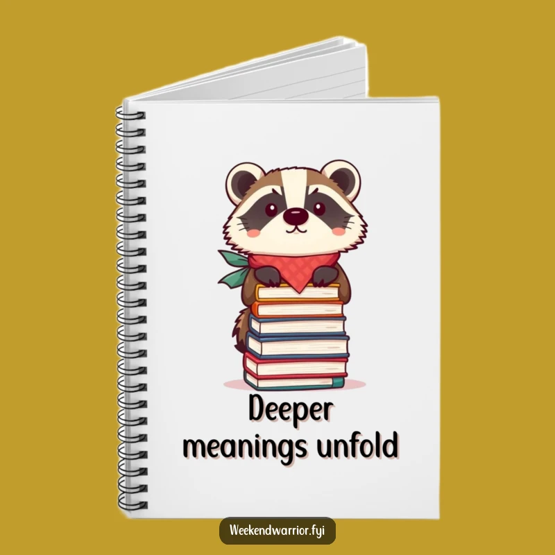 Funny Focused Badger Notebook: Jot Down Brilliant Ideas