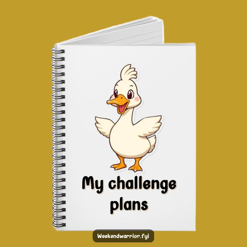 Funny Goose Challenge Notebook: Conquer Your Tasks with Fierce Style