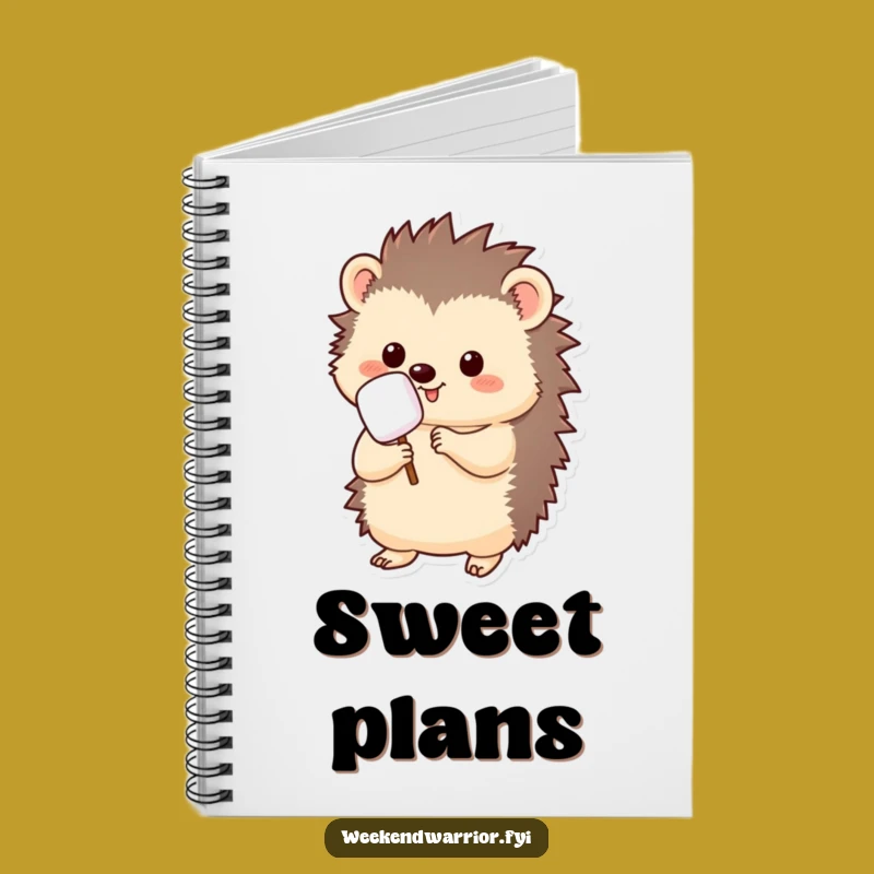Funny Kawaii Hedgehog Notebook: Perfect for Jotting Notes with Marshmallow Fun
