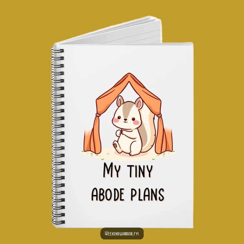 Funny Kawaii Squirrel Notebook - Determined Camper's Journal Humor Gift