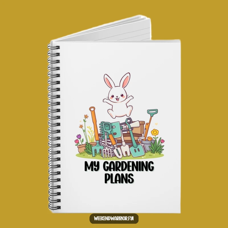 Funny Rabbit Gardener Notebook: Plan Your Garden with Humorous Leaping Cover