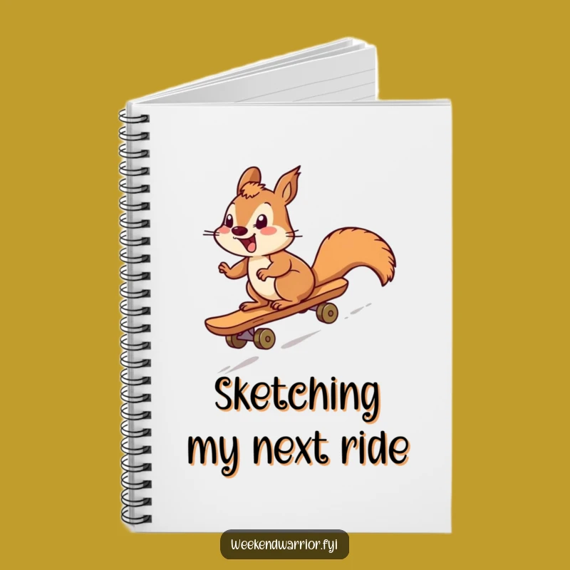 Funny Squirrel Skateboarder Notebook: Hilarious Journal for Creative Ideas Gift