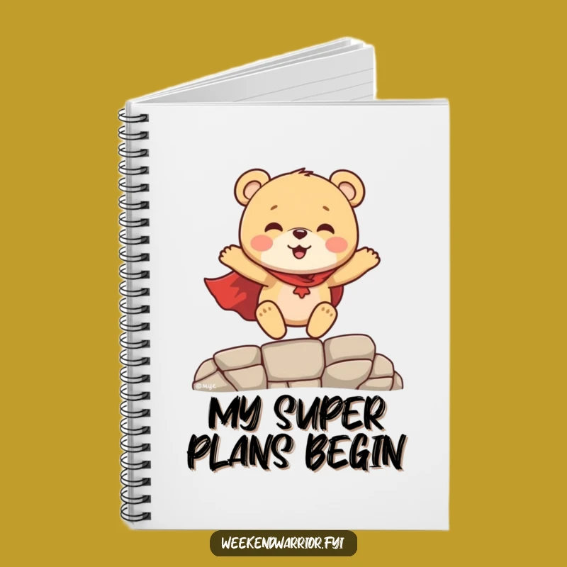 Funny Superhero Bear Cub Notebook - Hilarious Journal for Little Heroes' Ideas
