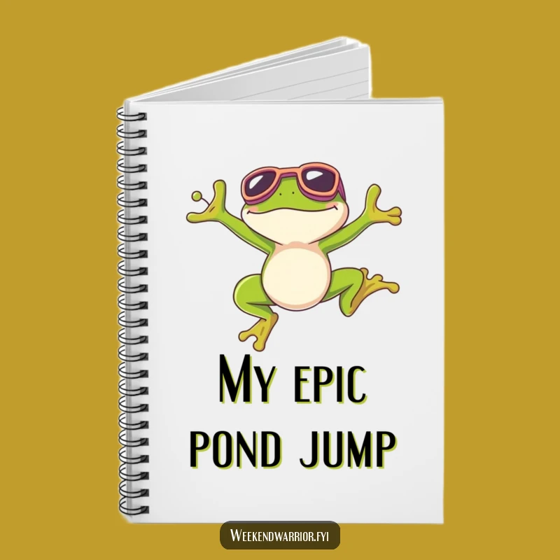 Funny Frog Goggle Notebook - Hilarious Journal for Jump Ideas