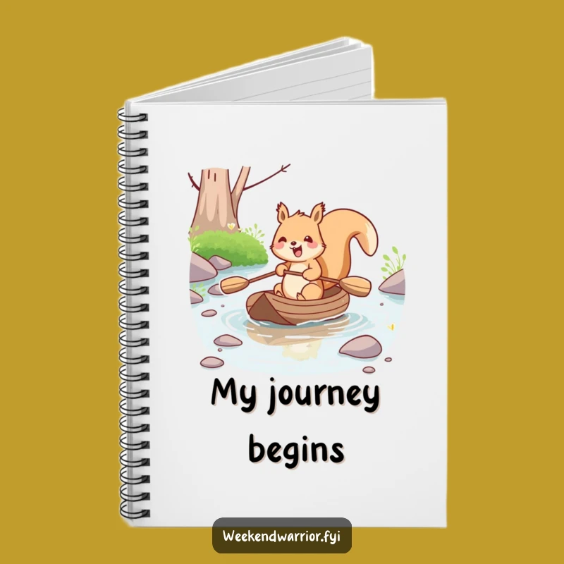 Funny Kawaii Squirrel Notebook - Joyful Paddler's Journal