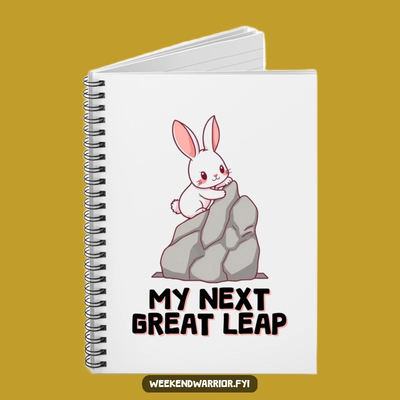 Funny Kawaii Rabbit Notebook - Determined Climber's Journal