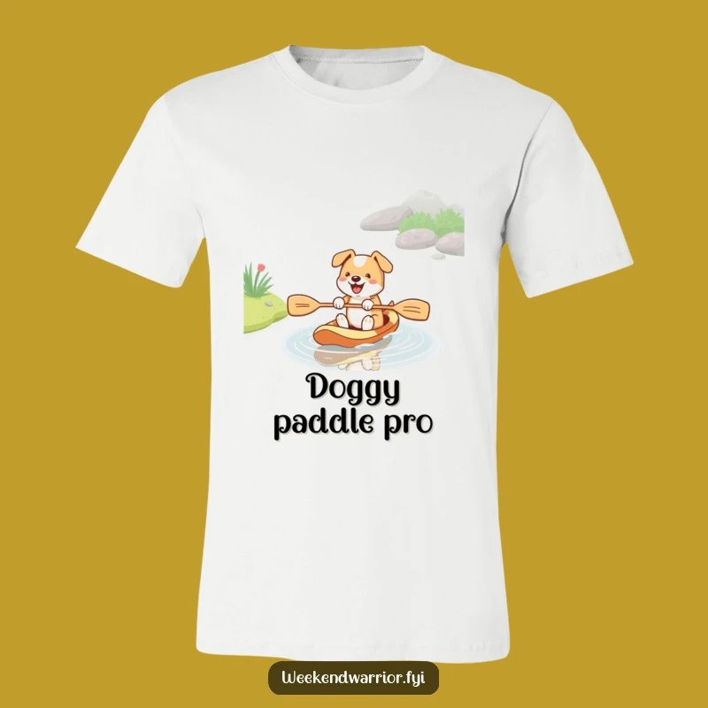 Funny Energetic Dog Paddle T-Shirt - Goofy Canine Water Tee Gift
