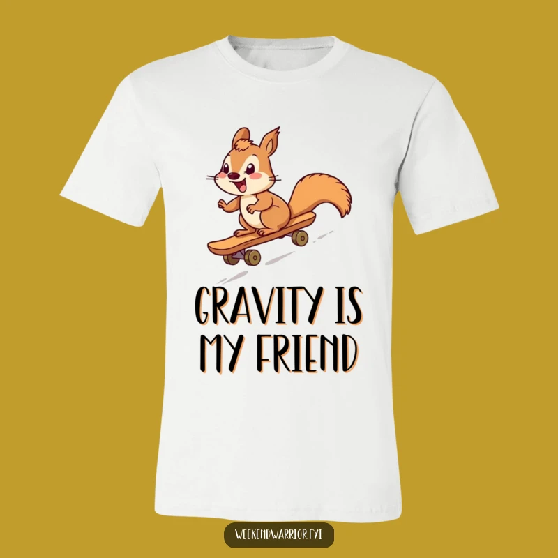 Funny Giggling Squirrel Skateboarder T-Shirt: Hilarious Outdoor Adventure Tee Gift