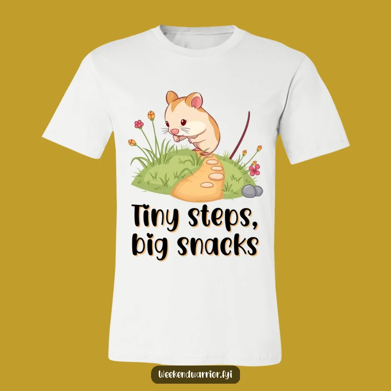 Funny Hamster Exploring Cute Path T-Shirt - Hilarious Small Pet Adventure Tee