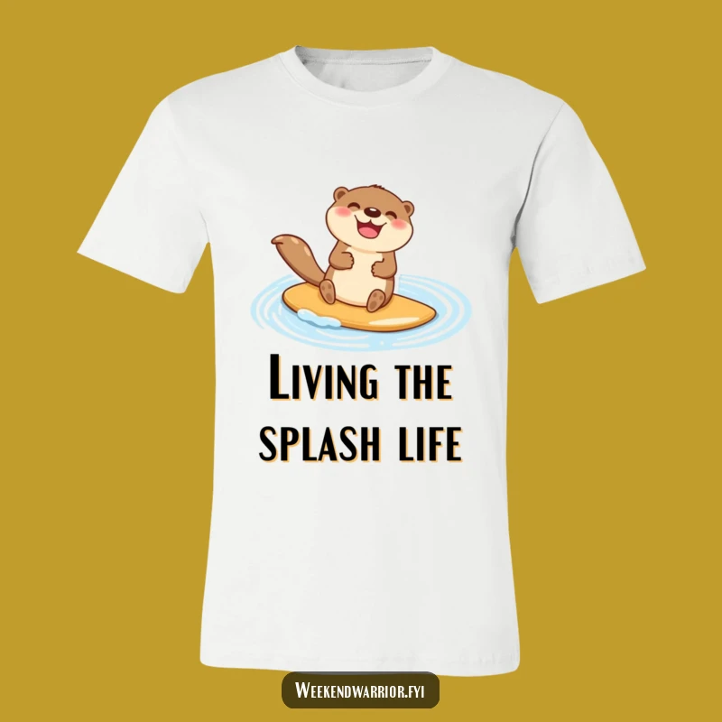 Funny Otter Paddleboard Tee: Happy Water Goer Shirt, Perfect Gift