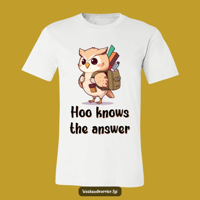 Funny Kawaii Owl T-Shirt - Curious Explorer Design for Adventurous Humor