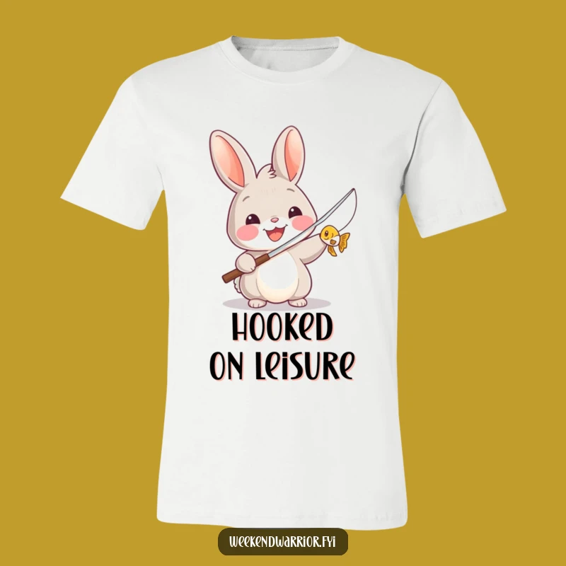 Funny Rabbit Lucky Angler Tee - Hilarious Fishing Buddy T-Shirt Gift