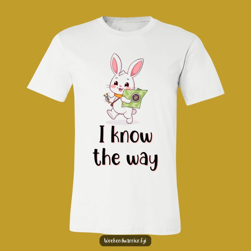 Funny Rabbit Navigator T-Shirt - Adventure Awaits!