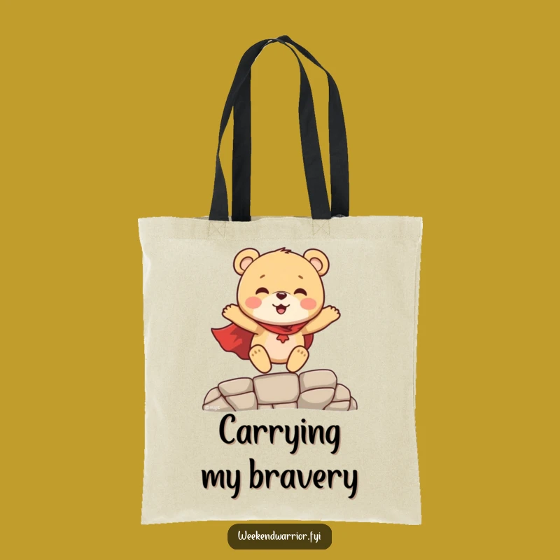 Funny Superhero Bear Cub Tote Bag - A Hilarious and Practical Bag for Heroes