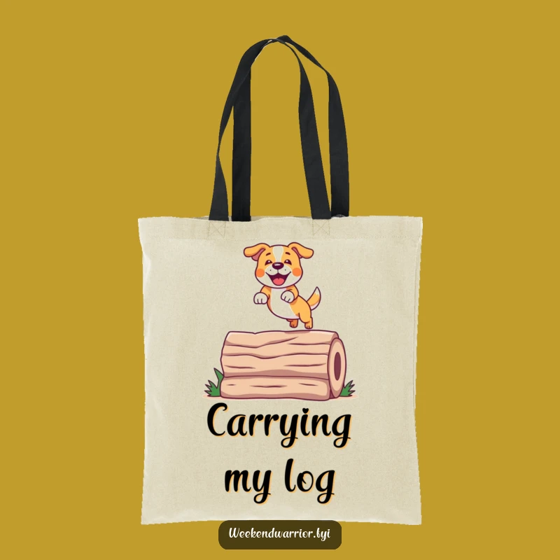 Funny Dog Lover Tote Bag: Carry Your Joy with a Jump!