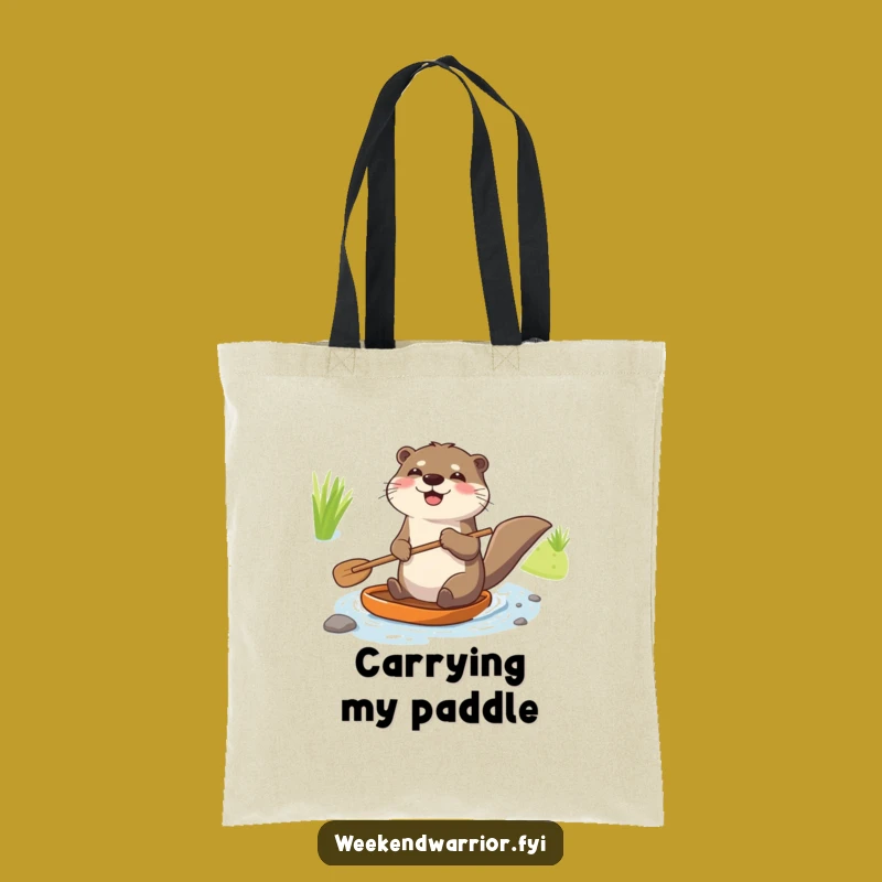 Funny Joyful Otter Tote Bag: Carry Your Adventure