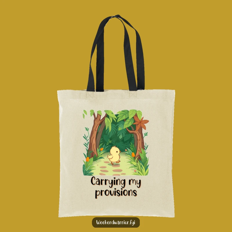 Funny Chick Jungle Tote Bag: Tiny Boots Marching Carry-all, Perfect Gift
