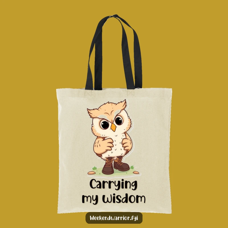 Funny Curious Owl Hiking Tote Bag, Carry Your Adventure Gear