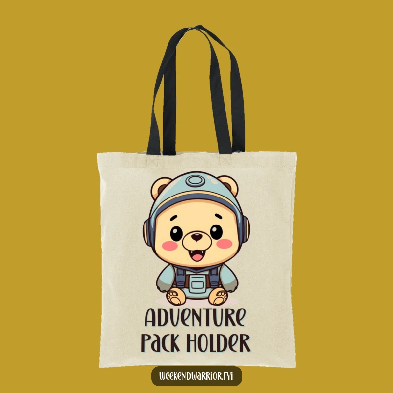 Funny Adventure Bear Tote Bag - Practical Explorer Accessory Gift