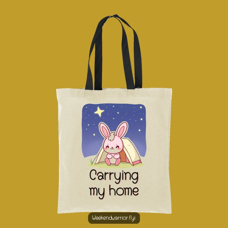 Funny Bunny Camp Tote Bag - Carry Your Adventure Gear!