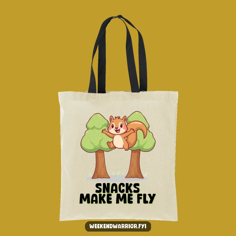 Funny Squirrel Tote Bag: Joyful leap, a practical and funny gift.